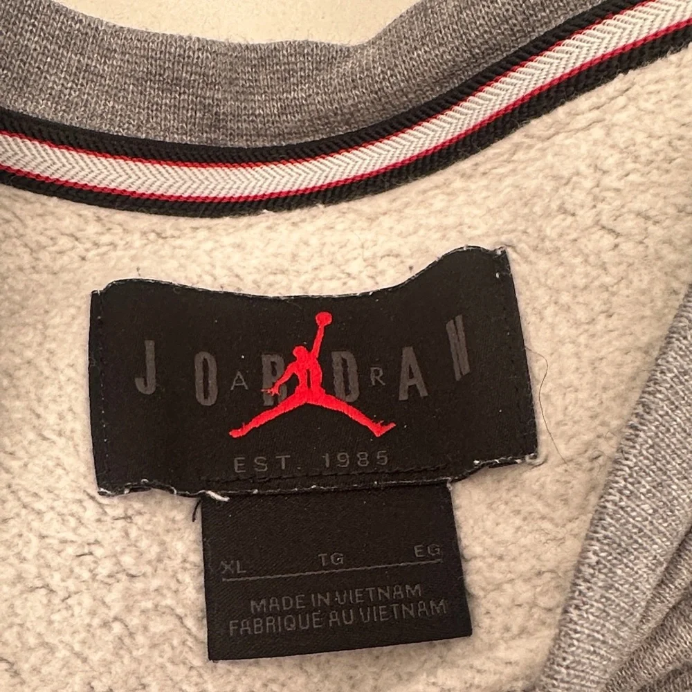 Jordan Multicolor Logo Gray Men's Crewneck Sweatshirt XL